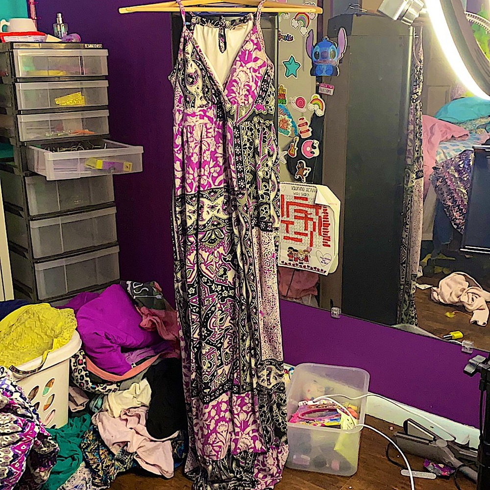 Women’s long intricate design dress